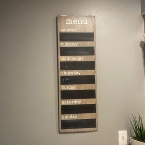 Menu Board Farmhouse Chalk